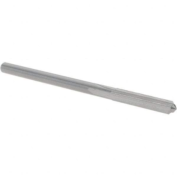 OSG - 3.3mm Solid Carbide Chucking Reamer - Straight Flute, 2.78mm Straight Shank, 19mm Flute Length, 64mm OAL - USA Tool & Supply