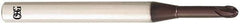 OSG - 1.8mm Diam, 1.8mm LOC, 2 Flute Solid Carbide Ball End Mill - TiAlN Finish, Single End, 60mm OAL, 6mm Shank Diam, Spiral Flute - USA Tool & Supply