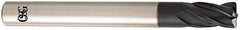 OSG - 12mm, 4 Flute, Single End, Solid Carbide, 3mm Corner Radius End Mill - 110mm OAL, 30° Helix, Right Hand Flute, 18mm LOC, Right Hand Cut, - USA Tool & Supply
