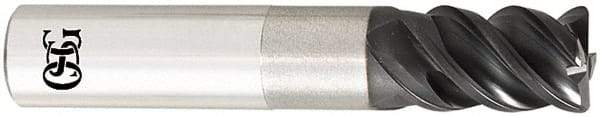 OSG - 1", 1-1/2" LOC, 1" Shank Diam, 4" OAL, 3 Flute, Solid Carbide Square End Mill - Single End, TiAlN Finish, Spiral Flute, 60° Helix, Centercutting, Right Hand Cut, Right Hand Flute, Series HP456 - USA Tool & Supply