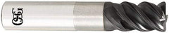 OSG - 1", 1-1/2" LOC, 1" Shank Diam, 4" OAL, 3 Flute, Solid Carbide Square End Mill - Single End, TiAlN Finish, Spiral Flute, 60° Helix, Centercutting, Right Hand Cut, Right Hand Flute, Series HP456 - USA Tool & Supply