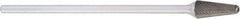 OSG - 9mm Cut Diam, 6mm Shank Diam, Ball Head Fluted Cut Burr - Carbide, 50mm OAL - USA Tool & Supply