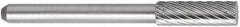 OSG - 3/16" Cut Diam, 1/8" Shank Diam, Cylinder Head Fluted Cut Burr - Carbide, Flat End, 1/2" LOC, 1-1/2" OAL - USA Tool & Supply