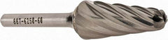 OSG - 16mm Cut Diam, 6mm Shank Diam, Taper Head Fluted Cut Burr - Carbide, Radius End, 33mm LOC, 50mm OAL - USA Tool & Supply