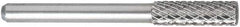 OSG - 5mm Cut Diam, 6mm Shank Diam, Cylinder with Radius Head Burr - Carbide, Radius End, 12mm LOC, 50mm OAL - USA Tool & Supply
