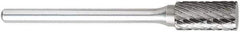 OSG - 1/4" Cut Diam, 1/8" Shank Diam, Cylinder Head Burr - Carbide, Flat End, 1/2" LOC, 1-1/2" OAL - USA Tool & Supply