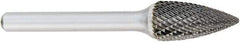 OSG - 6mm Cut Diam, 6mm Shank Diam, Cone Head Burr - Carbide, 12mm LOC, 50mm OAL - USA Tool & Supply