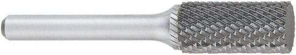 OSG - 7/16" Cut Diam, 1/4" Shank Diam, Cylinder Head Burr - Carbide, Flat End, 1" LOC, 2" OAL - USA Tool & Supply