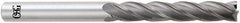 OSG - 20mm, 76mm LOC, 20mm Shank Diam, 153mm OAL, 4 Flute, Solid Carbide Square End Mill - Single End, Uncoated, Spiral Flute, 30° Helix, Centercutting, Right Hand Cut, Right Hand Flute, Series 484 - USA Tool & Supply