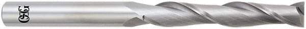 OSG - 16mm, 76mm LOC, 16mm Shank Diam, 153mm OAL, 2 Flute, Solid Carbide Square End Mill - Single End, Uncoated, Spiral Flute, 30° Helix, Centercutting, Right Hand Cut, Right Hand Flute, Series 482 - USA Tool & Supply