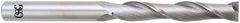 OSG - 16mm, 76mm LOC, 16mm Shank Diam, 153mm OAL, 2 Flute, Solid Carbide Square End Mill - Single End, Uncoated, Spiral Flute, 30° Helix, Centercutting, Right Hand Cut, Right Hand Flute, Series 482 - USA Tool & Supply