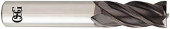 OSG - 7/8", 1-1/2" LOC, 7/8" Shank Diam, 4" OAL, 4 Flute, Solid Carbide Square End Mill - Single End, TiAlN Finish, Spiral Flute, 35° Helix, Centercutting, Right Hand Cut, Right Hand Flute, Series HP441 - USA Tool & Supply