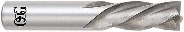 OSG - 1", 1-1/2" LOC, 1" Shank Diam, 4" OAL, 4 Flute, Solid Carbide Square End Mill - Single End, Uncoated, Spiral Flute, 30° Helix, Centercutting, Right Hand Cut, Left Hand Flute, Series 447 - USA Tool & Supply
