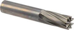 OSG - 1/2", 1" LOC, 1/2" Shank Diam, 3" OAL, 8 Flute, Solid Carbide Square End Mill - Single End, Uncoated, Spiral Flute, 15° Helix, Centercutting, Right Hand Cut, Right Hand Flute, Series 408 - USA Tool & Supply