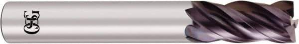 OSG - 5/8", 1-1/4" LOC, 5/8" Shank Diam, 3-1/2" OAL, 4 Flute, Solid Carbide Square End Mill - Single End, EXO Finish, Spiral Flute, Centercutting, Right Hand Cut, Right Hand Flute, Series 2050 - USA Tool & Supply