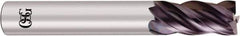OSG - 5/8", 1-1/4" LOC, 5/8" Shank Diam, 3-1/2" OAL, 4 Flute, Solid Carbide Square End Mill - Single End, EXO Finish, Spiral Flute, Centercutting, Right Hand Cut, Right Hand Flute, Series 2050 - USA Tool & Supply