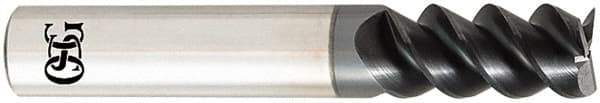 OSG - 6mm, 19mm LOC, 6mm Shank Diam, 64mm OAL, 3 Flute, Solid Carbide Square End Mill - Single End, TiAlN Finish, Spiral Flute, 60° Helix, Centercutting, Right Hand Cut, Right Hand Flute, Series HP460 - USA Tool & Supply