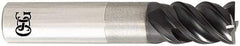 OSG - 12mm, 18mm LOC, 12mm Shank Diam, 102mm OAL, 4 Flute, Solid Carbide Square End Mill - Single End, TiAlN Finish, Spiral Flute, 50° Helix, Centercutting, Right Hand Cut, Right Hand Flute, Series HP453 - USA Tool & Supply
