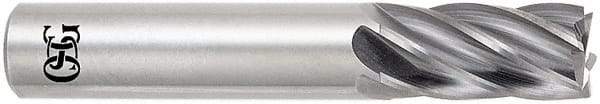 OSG - 25mm, 38mm LOC, 25mm Shank Diam, 102mm OAL, 6 Flute, Solid Carbide Square End Mill - Single End, Uncoated, Spiral Flute, 30° Helix, Centercutting, Right Hand Cut, Right Hand Flute, Series 461 - USA Tool & Supply