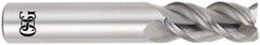 OSG - 5/16", 13/16" LOC, 5/16" Shank Diam, 2-1/2" OAL, 3 Flute, Solid Carbide Square End Mill - Single End, Uncoated, Spiral Flute, 45° Helix, Centercutting, Right Hand Cut, Right Hand Flute, Series 445 - USA Tool & Supply