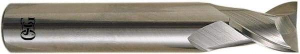 OSG - 9.5mm, 19mm LOC, 10mm Shank Diam, 70mm OAL, 2 Flute, Solid Carbide Square End Mill - Single End, Uncoated, Spiral Flute, 30° Helix, Right Hand Cut, Right Hand Flute, Series 8120 - USA Tool & Supply