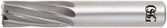 OSG - 3/8", 1" LOC, 3/8" Shank Diam, 2-1/2" OAL, 8 Flute, Solid Carbide Square End Mill - Single End, Uncoated, Spiral Flute, 15° Helix, Centercutting, Right Hand Cut, Right Hand Flute, Series 408 - USA Tool & Supply