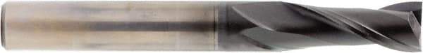 OSG - 1/64", 3/64" LOC, 1/8" Shank Diam, 1-3/4" OAL, 2 Flute, Solid Carbide Square End Mill - Single End, Diamond Finish, Spiral Flute, 30° Helix, Right Hand Cut, Right Hand Flute, Series 7020 - USA Tool & Supply