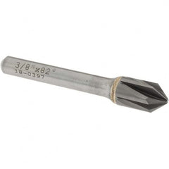 OSG - 3/8" Head Diam, 1/4" Shank Diam, Multi Flute 82° Solid Carbide Countersink - USA Tool & Supply