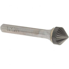 OSG - 1/2" Head Diam, 1/4" Shank Diam, 24 Flute 90° Solid Carbide Countersink - USA Tool & Supply