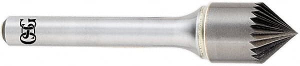 OSG - 1/4" Head Diam, 1/4" Shank Diam, 18 Flute 82° Solid Carbide Countersink - USA Tool & Supply