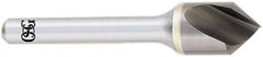 OSG - 1/2" Head Diam, 1/4" Shank Diam, 1 Flute 60° Solid Carbide Countersink - USA Tool & Supply