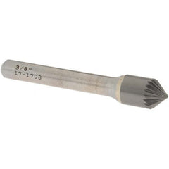 OSG - 3/8" Head Diam, 1/4" Shank Diam, 20 Flute 82° Solid Carbide Countersink - USA Tool & Supply