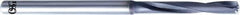 OSG - 8.58mm 140° Solid Carbide Jobber Drill - WXS Finish, Right Hand Cut, Spiral Flute, Straight Shank, 128mm OAL, Standard Point - USA Tool & Supply