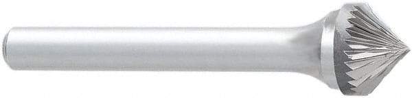 OSG - 12mm Cut Diam, 6mm Shank Diam, Cone Head Burr - Carbide, Point End, 50mm OAL - USA Tool & Supply