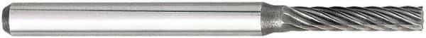 OSG - 1/8" Cut Diam, 1/8" Shank Diam, Cone Head Fluted Cut Burr - Carbide, Radius End, 7/16" LOC, 1-1/2" OAL - USA Tool & Supply