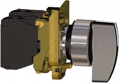 Square D - 0.87 Inch Mount Hole, 2 Position, Lever Operated, Selector Switch Only - Black, Maintained (MA), Nonilluminated, Shock and Vibration Resistant - USA Tool & Supply