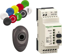 Square D - Maintained (MA) and Momentary (MO), Wireless Pushbutton System with Programmable Receiver - 24-240 VAC/VDC - USA Tool & Supply