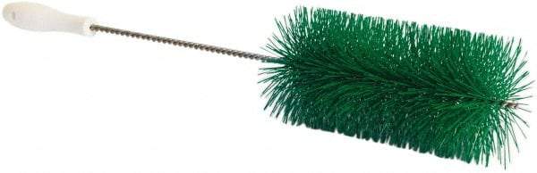PRO-SOURCE - 1" Bristle Length, Plastic Food Service Brush - 6-1/2" Long x 2" Wide Head, 21" OAL, Green, Wire Block - USA Tool & Supply