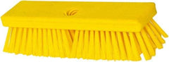 PRO-SOURCE - 1-3/4" Bristle Length, Polypropylene Food Service Brush - 10" Long x 2-1/2" Wide Head, Yellow, Foam Block - USA Tool & Supply