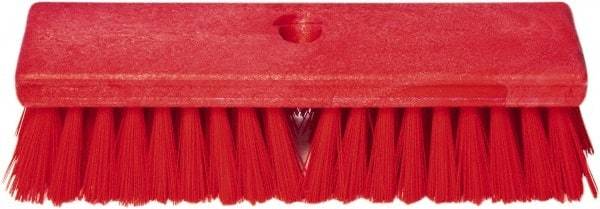 PRO-SOURCE - 1-3/4" Bristle Length, Polypropylene Food Service Brush - 10" Long x 2-1/2" Wide Head, Red, Foam Block - USA Tool & Supply