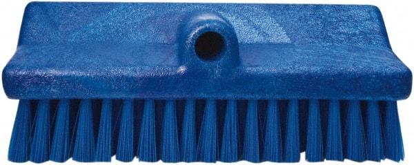 PRO-SOURCE - 1-3/4" Bristle Length, Polypropylene Food Service Brush - 10" Long x 5" Wide Head, 20" OAL, Long Handle, Blue, Foam Block - USA Tool & Supply