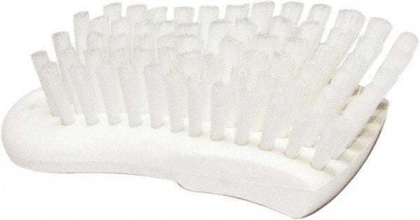 PRO-SOURCE - 1-1/16" Bristle Length, Polypropylene Food Service Brush - 6" Long x 2.63" Wide Head, White, Foam Block - USA Tool & Supply