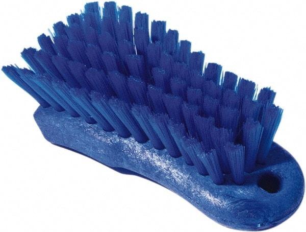 PRO-SOURCE - 1-1/16" Bristle Length, Polypropylene Food Service Brush - 6" Long x 2.63" Wide Head, Blue, Foam Block - USA Tool & Supply