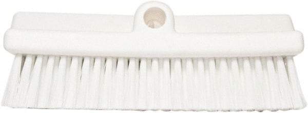 PRO-SOURCE - 1-3/4" Bristle Length, Polypropylene Food Service Brush - 10" Long x 5" Wide Head, 20" OAL, Long Handle, White, Foam Block - USA Tool & Supply