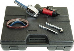 Chicago Pneumatic - 1/2 x 12 Inch, 26,000 RPM Air Belt Sander - 0.4 Hp, 1/4 Inch Inlet, 5.45 CFM Air Consumption, Rear Exhaust - USA Tool & Supply