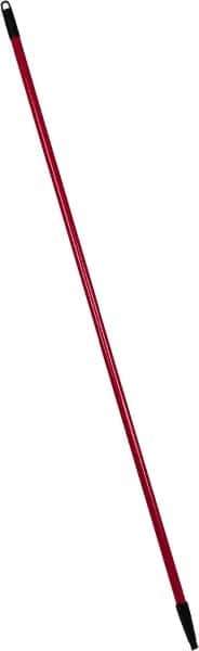 PRO-SOURCE - 60 x 1-1/4" Fiberglass Handle for Floor Squeegees & Push Brooms - Threaded Connection, Red - USA Tool & Supply