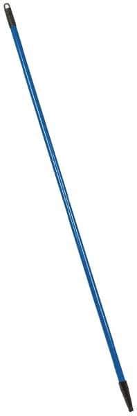 PRO-SOURCE - 60 x 1-1/4" Fiberglass Handle for Floor Squeegees & Push Brooms - Threaded Connection, Blue - USA Tool & Supply