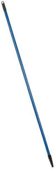 PRO-SOURCE - 60 x 1-1/4" Fiberglass Handle for Floor Squeegees & Push Brooms - Threaded Connection, Blue - USA Tool & Supply