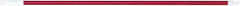 PRO-SOURCE - 54 x 1-1/4" Fiberglass Handle for Floor Squeegees & Push Brooms - Threaded Connection, Red - USA Tool & Supply