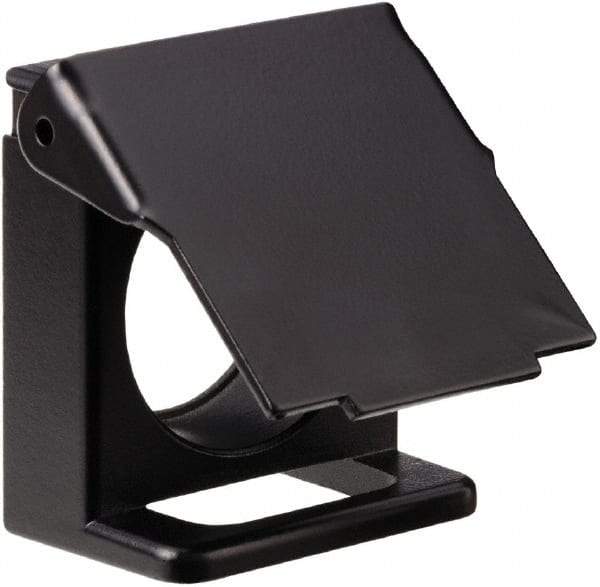Square D - Flush Pushbutton Switch Padlock Flap - Black - USA Tool & Supply